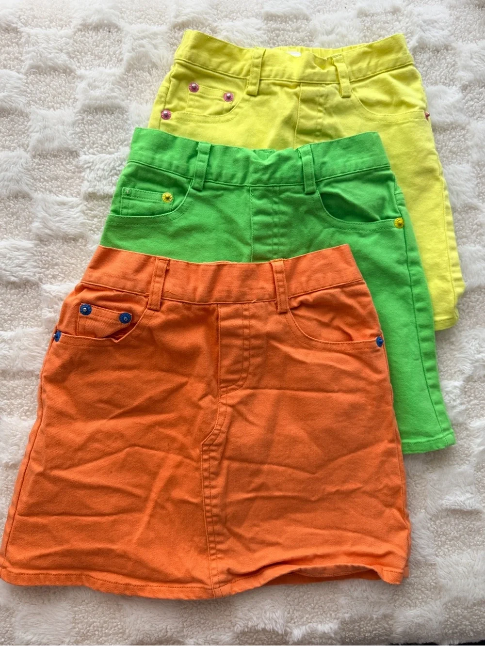 Dino Bebe Kids Pastel Bright Color Skirt - Yellow, Green, Orange Kids size 5-6